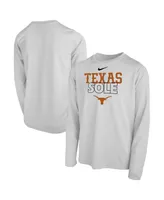 Big Boys and Girls Nike White Texas Longhorns 2023 On Court Sole Bench T-shirt