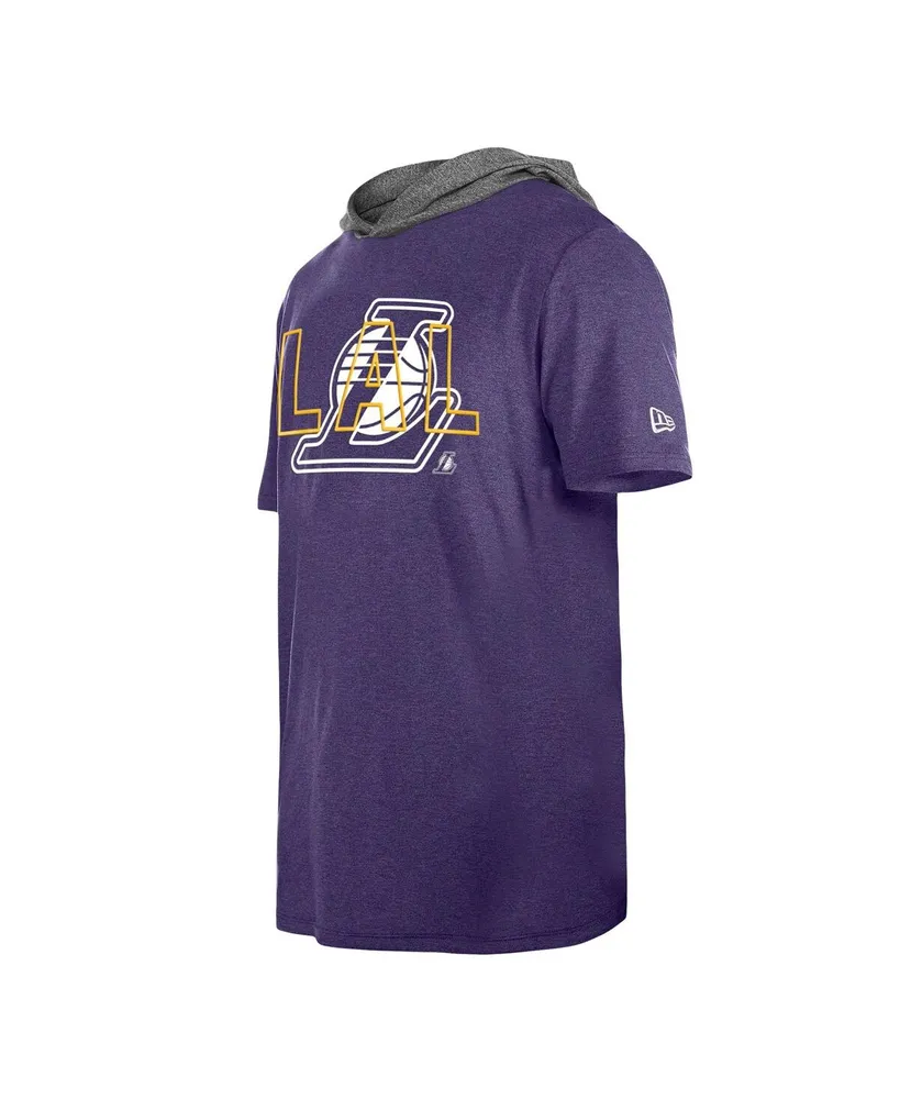 Men's New Era Purple Los Angeles Lakers Active Hoodie T-shirt