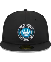 Men's New Era Black Charlotte Fc Patch 59Fifty Fitted Hat