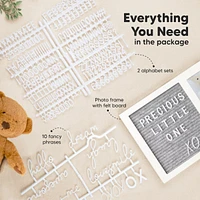 KeaBabies Heartfelt Baby Picture Frame Keepsake with Letterboard, 12x8 Ultrasound Frames, Gifts for Newborn