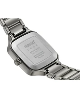 Rado Unisex Swiss Automatic True Square Gray High-Tech Ceramic Bracelet Watch 38mm