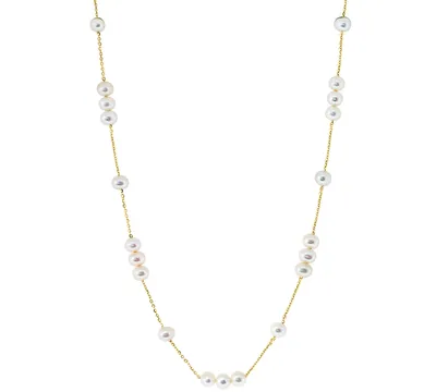Effy Freshwater Pearl (6mm) 18" Collar Necklace in 14k Gold