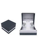 And Now This Crystal Silver Plated Heart Drop Earring