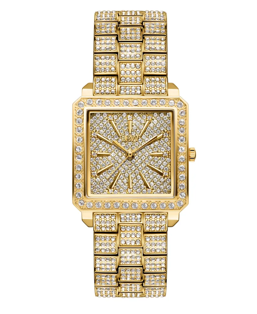 Jbw Women's Cristal 18k Gold-plated Stainless Steel Watch, 28mm