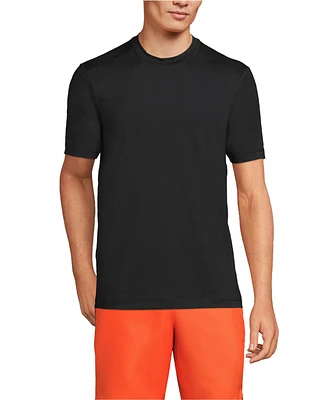 Lands' End Men's Short Sleeve Upf 50 Swim Tee Rash Guard