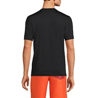 Lands' End Men's Short Sleeve Upf 50 Swim Tee Rash Guard