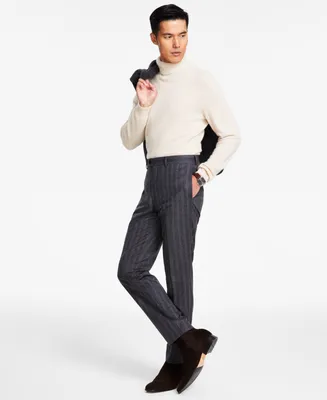 Tallia Men's Slim-Fit Stretch Solid Suit Pants