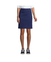 Lands' End Women's Mid Rise Elastic Waist Pull On Knockabout Chino Skort