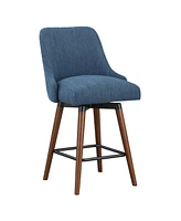 Bagford 26" Swivel Counter Stool with Legs Fabric