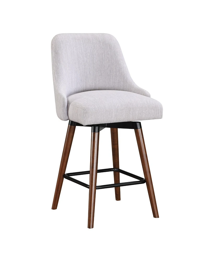 Bagford 26" Swivel Counter Stool with Legs Fabric