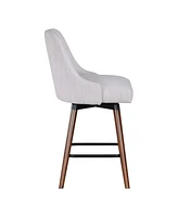 Bagford 26" Swivel Counter Stool with Legs Fabric