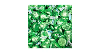 Just Candy Kiwi Green Hershey's Kisses Candy Milk Chocolates 416ct Bag