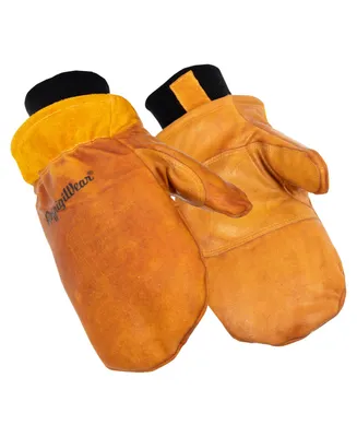 RefrigiWear Men's Latex Dipped Insulated Leather Mittens
