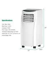 Costway 5500 Btu (8000BTU Ashrae) Portable Air Conditioner & Dehumidifier Function Remote