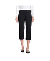 Lands' End Women's Starfish Mid Rise Elastic Waist Pull On Crop Pants