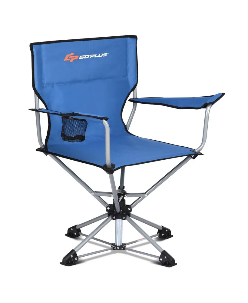 Costway Collapsible Portable Swivel Camping Chair 360degreesFree Rotation
