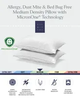 Ella Jayne MicronOne Dust Mite, Bedbug, and Allergen-Free Down Alternative Pillow, Medium Density, Queen - Set of 2