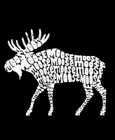 La Pop Art Men's Word Moose Short Sleeve T-shirt