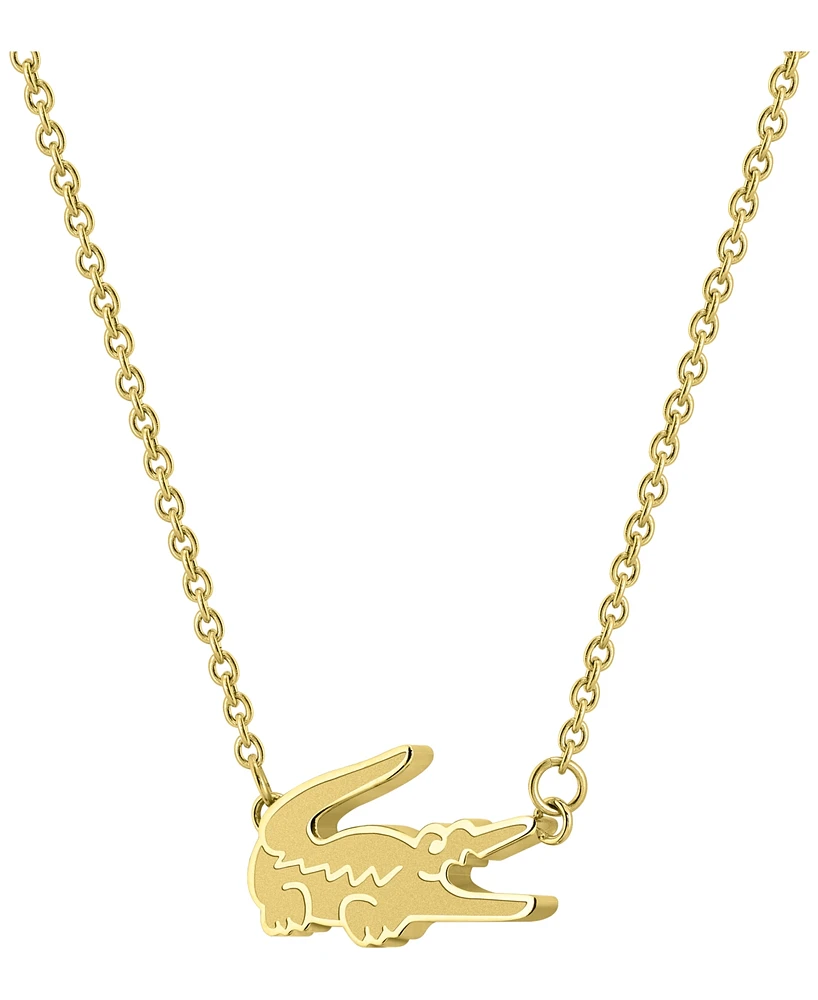 Lacoste Gold Tone Crocodile Necklace