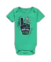 Newborn and Infant Boys Girls Navy, Green, Heathered Gray Notre Dame Fighting Irish 3-Pack Game On Bodysuit Set