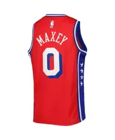 Big Boys and Girls Jordan Tyrese Maxey Red Philadelphia 76ers 2022/23 Swingman Jersey - Statement Edition