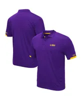 Men's Colosseum Purple Lsu Tigers Big and Tall Santry Polo Shirt