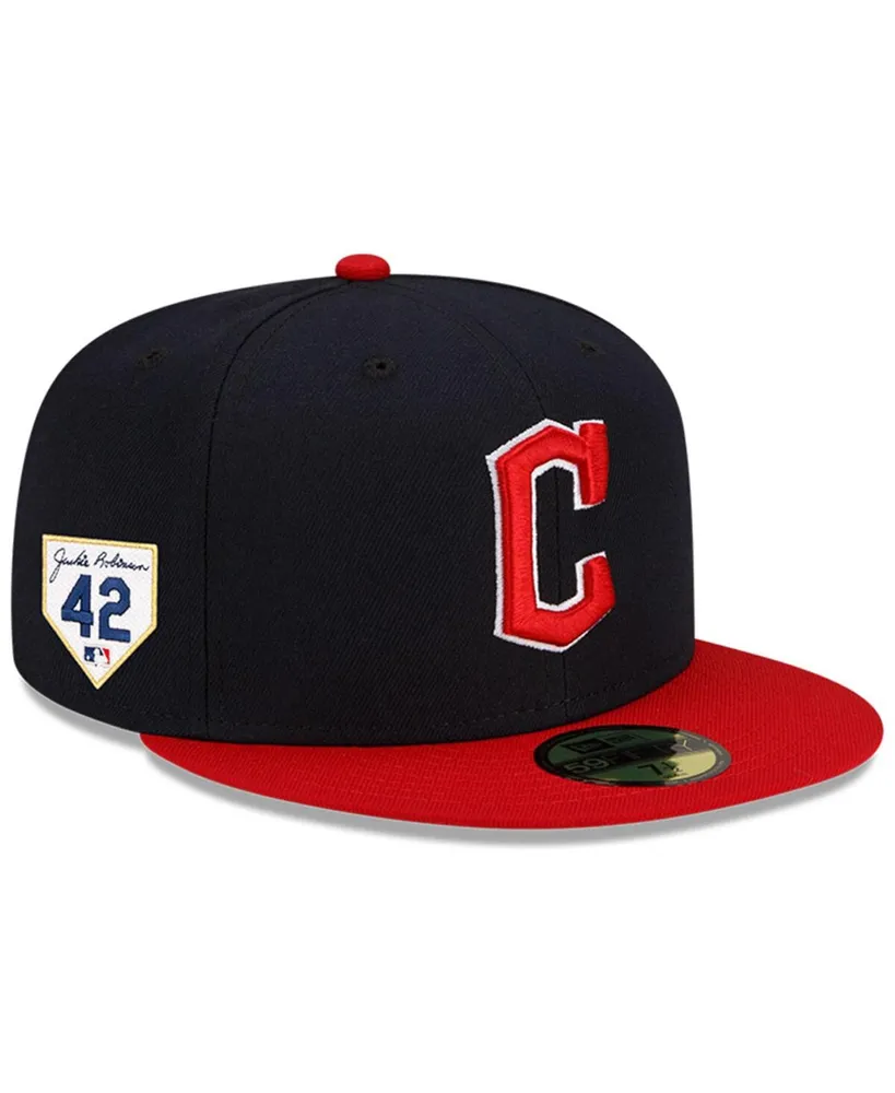 Men's New Era Navy, Red Cleveland Guardians 2023 Jackie Robinson Day 59FIFTY Fitted Hat
