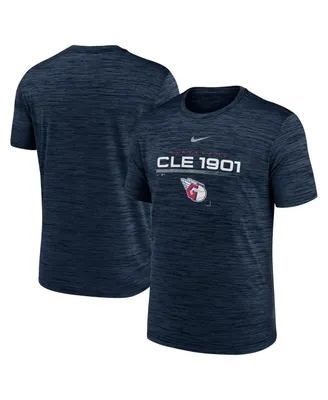 Men's Nike Navy Cleveland Guardians Wordmark Velocity Performance T-shirt
