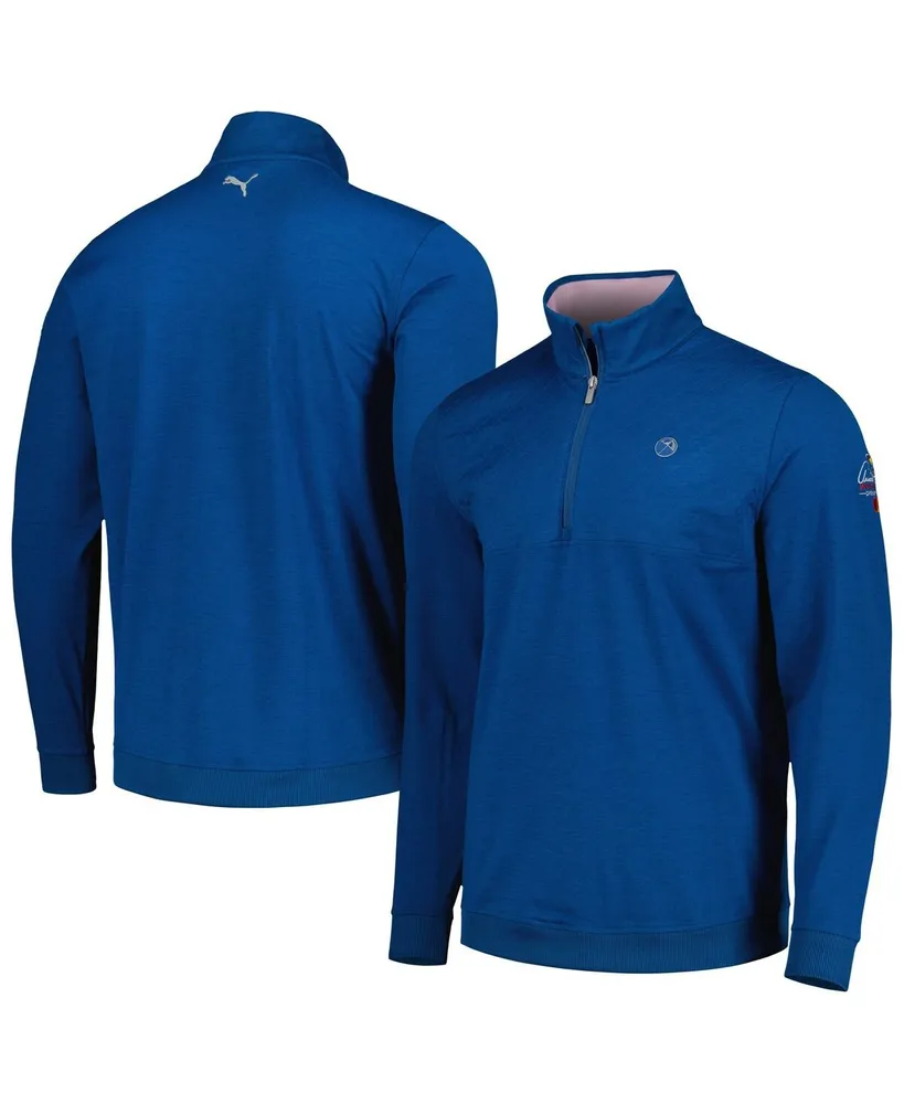 Men's Puma x Arnold Palmer Collection Blue Cloudspun Castle Quarter-Zip Top