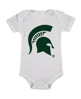 Infant Boys and Girls White Michigan State Spartans Big Logo Bodysuit