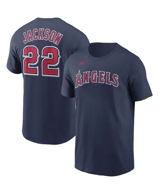 Men's Nike Bo Jackson Navy California Angels Cooperstown Collection Name and Number T-shirt