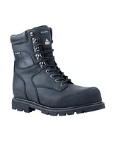 RefrigiWear Men's Platinum Leather Warm Insulated Waterproof Non-Slip Work Boots