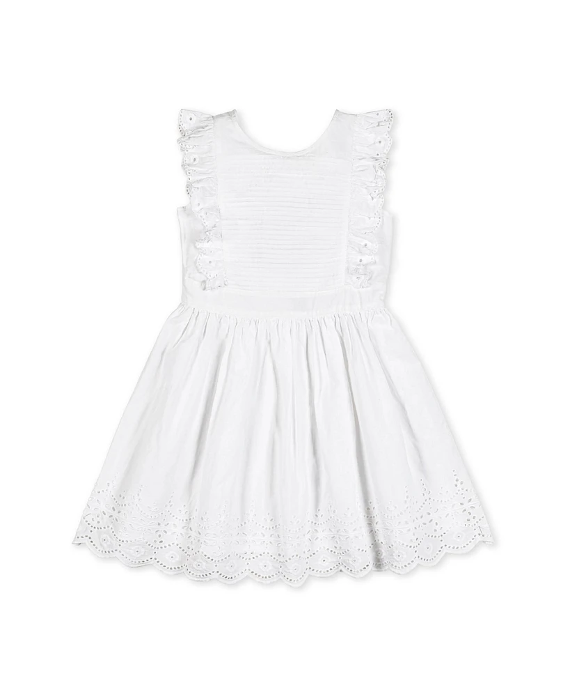 Hope & Henry Toddler Girls Organic Cotton Flutter Sleeve Fit and Flare Dress