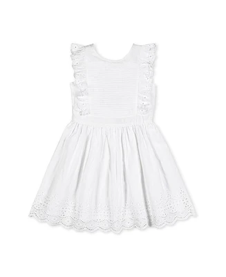 Hope & Henry Toddler Girls Organic Cotton Flutter Sleeve Fit and Flare Dress