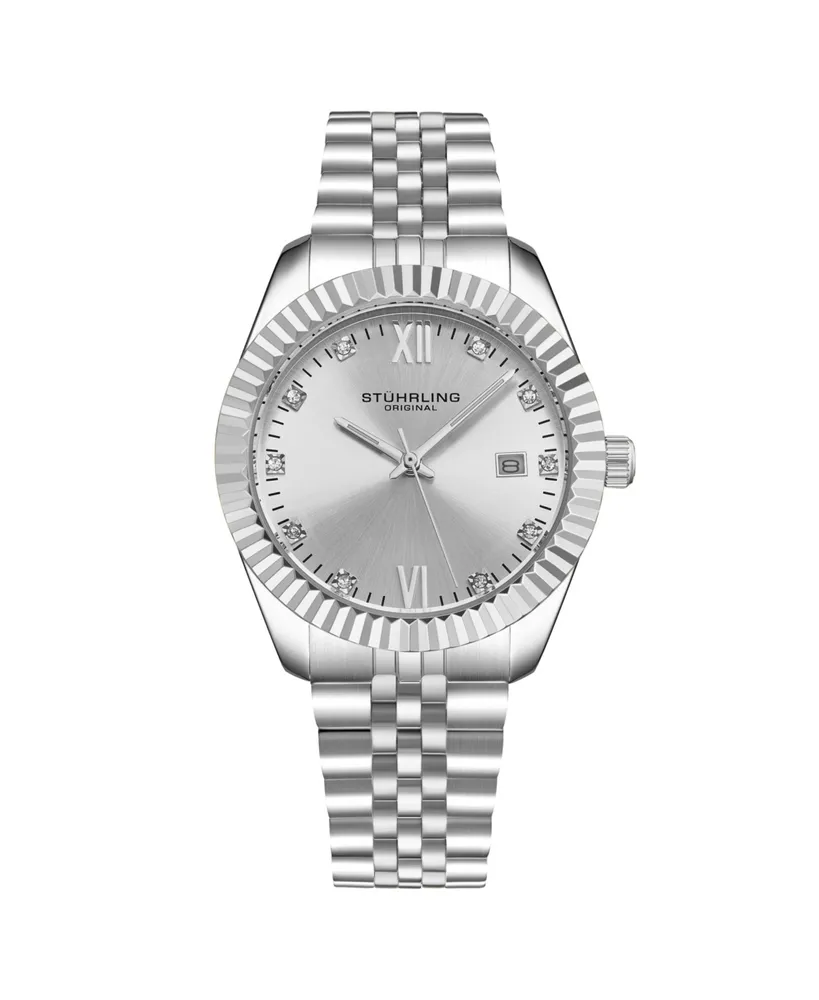 Stuhrling Women's Symphony Silver-tone Stainless Steel , Dial , 45mm Round Watch