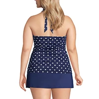 Lands' End Plus Square Neck Halter Tankini Swimsuit Top