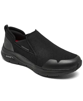Skechers Men's Work: Arch Fit Slip Resistant Slip-On Work Sneakers from Finish Line