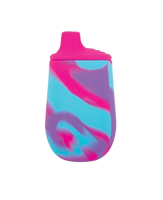Nuby Silicone Tie-dye Baby First Training Cup, 6oz, Pink/Purple