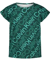 Calvin Klein Performance Big Girls Oversize Logo Print Boxy T-shirt