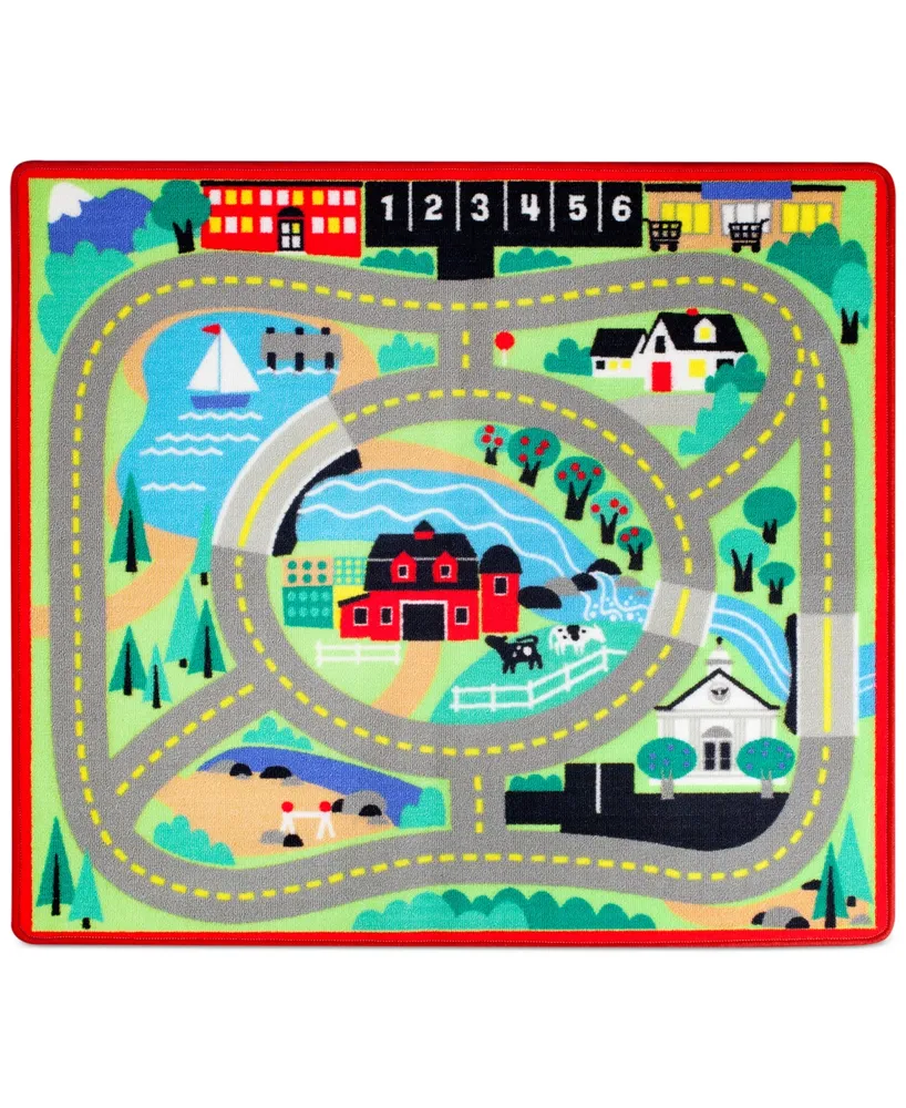 Melissa and Doug Kids' Round the Town Road Rug Playmat