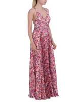 Laundry by Shelli Segal Women's Pleated Maxi Dress