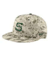 Men's Nike Camo Michigan State Spartans Aero True Baseball Performance Fitted Hat