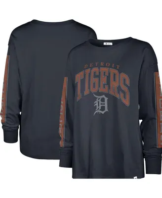 Women's '47 Brand Navy Detroit Tigers Statement Long Sleeve T-shirt