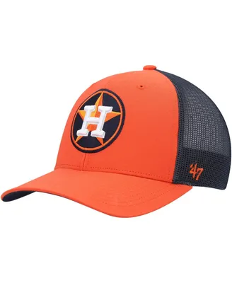 Men's '47 Brand Orange Houston Astros Secondary Trucker Snapback Hat