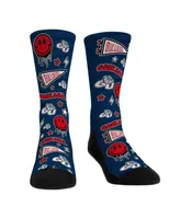 Men's and Women's Rock 'Em Socks Gonzaga Bulldogs Smiley Stickers Crew Socks