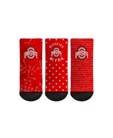 Toddler Boys and Girls Rock 'Em Socks Ohio State Buckeyes #1 Fan 3-Pack Crew Socks Set