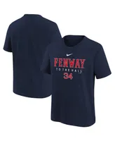 Big Boys and Girls Nike David Ortiz Navy Boston Red Sox 2022 Hall of Fame Number Graphic T-shirt