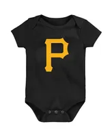 Newborn and Infant Boys Girls Black Pittsburgh Pirates Primary Team Logo Bodysuit