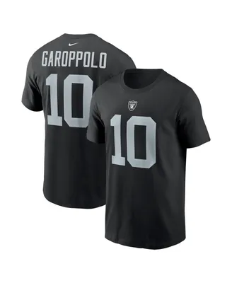 Men's Nike Jimmy Garoppolo Black Las Vegas Raiders Player Name and Number T-shirt