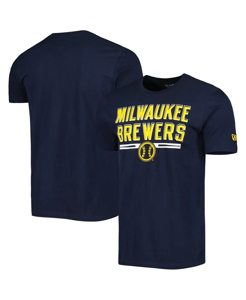 Men's New Era Navy Milwaukee Brewers Batting Practice T-shirt